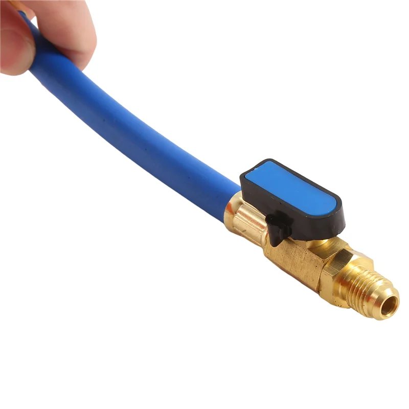 

R134A R410 R22 PSI Manifold Gauge Set A/C Refrigeration Charging Hose HVAC Refrigerant Hoses With Ball Valve
