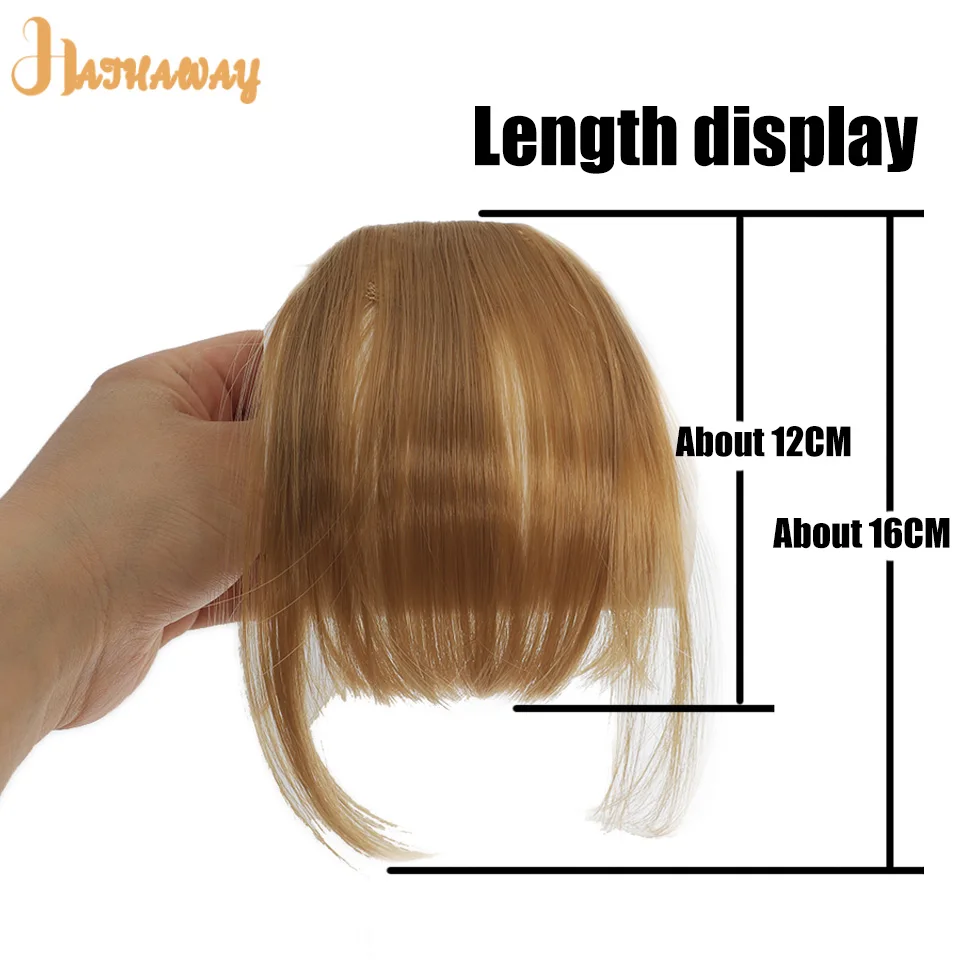 Synthetic Straight bangs  Air bangs Hair Extension Natural Hair Bangs For Women False Bang Black Daily Brown Woman Daily Wear