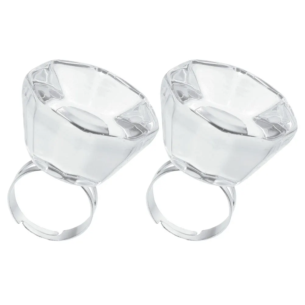 

2Pcs Crystal Ring Design Eyelash Glue Containers Easy Clean Professional Grafting Tools for Eyelash Extension Supplies Beauty