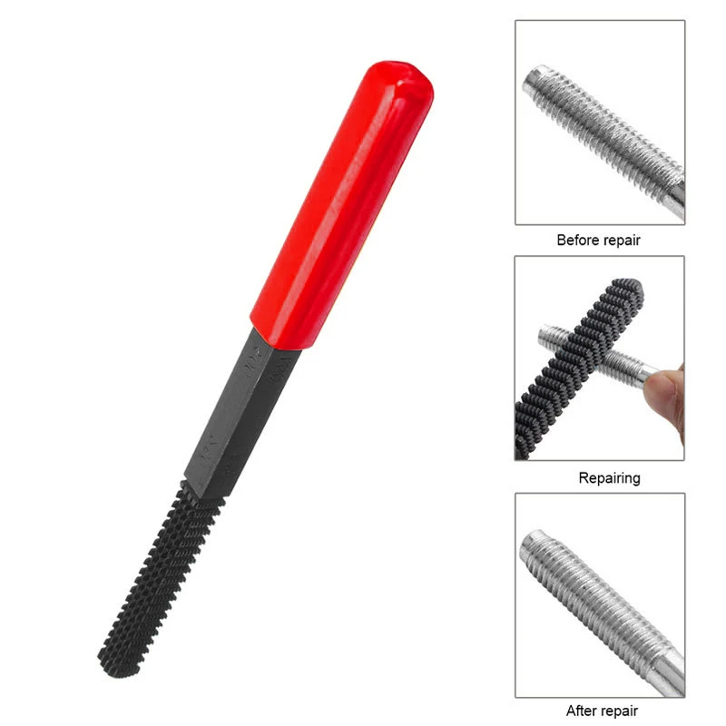 Thread Repair File, Thread Repair Restoration File Teeth Correction Metric Hardware Mini DIY Tools