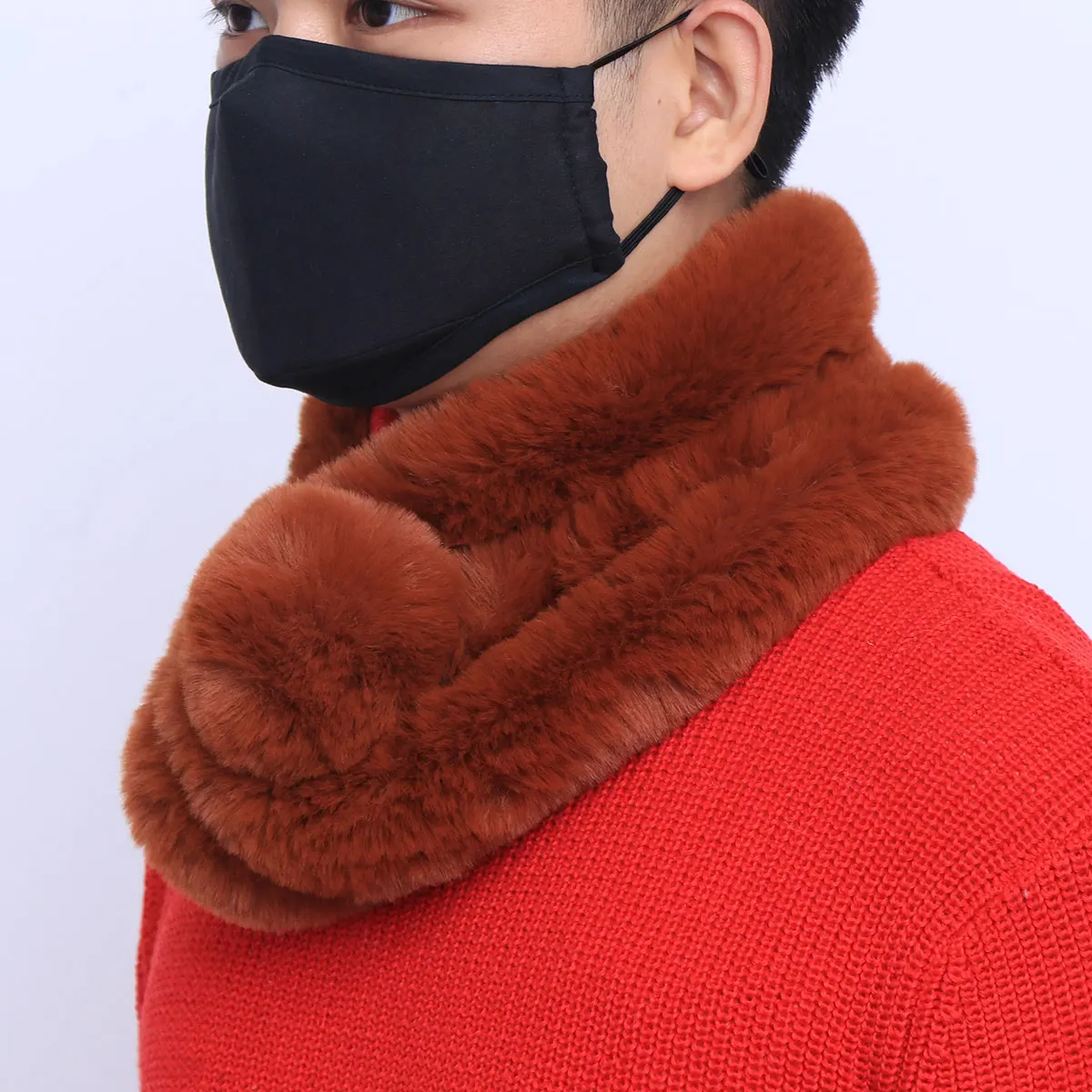 

Brown Faux Scarf Women Girls Warm Winter Fashion Soft Lightweight Wrap Shawl Elegant Travel Evening Party