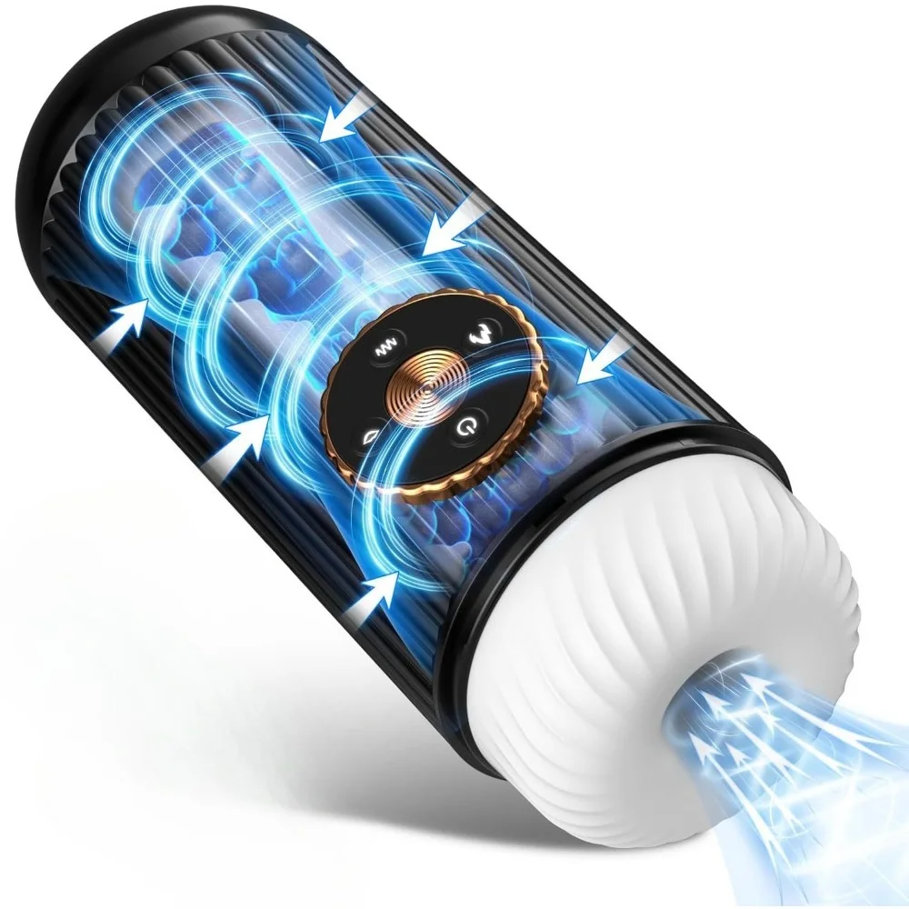 3 IN 1 Automatic Telescopic Sucking Male Masturbator Cup Enlargement Penis Pump Vibrating Pussy Real Vagina Sex Toys for Men