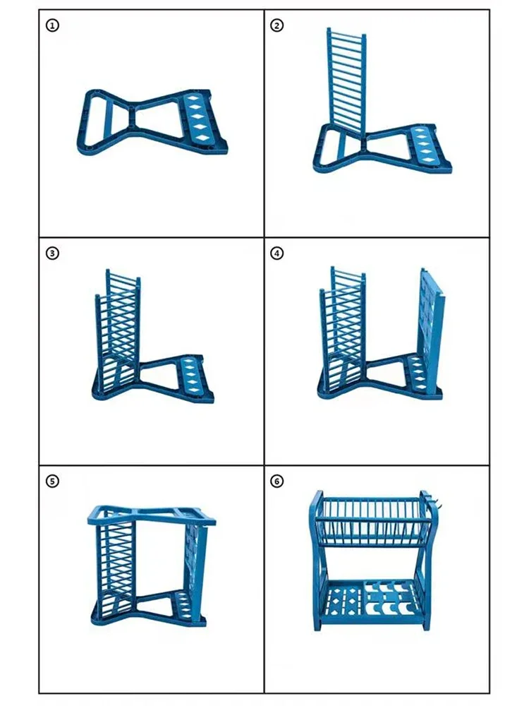 رف تخزين، رف تصريف، رف أوعية، رف تخزين المطبخ، رف أطباق مزدوج الطبقة، غلاف منظم لتجفيف الأطباق #6