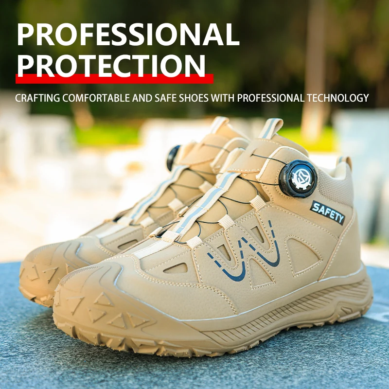 2026 Outdoor-Arbeitssicherheitsstiefel, durchtrittsichere, stoßfeste Stahlkappenschuhe, industrielle Schutzschuhe, Sicherheitsschuhe, Arbeitsschuhe – Detail 10