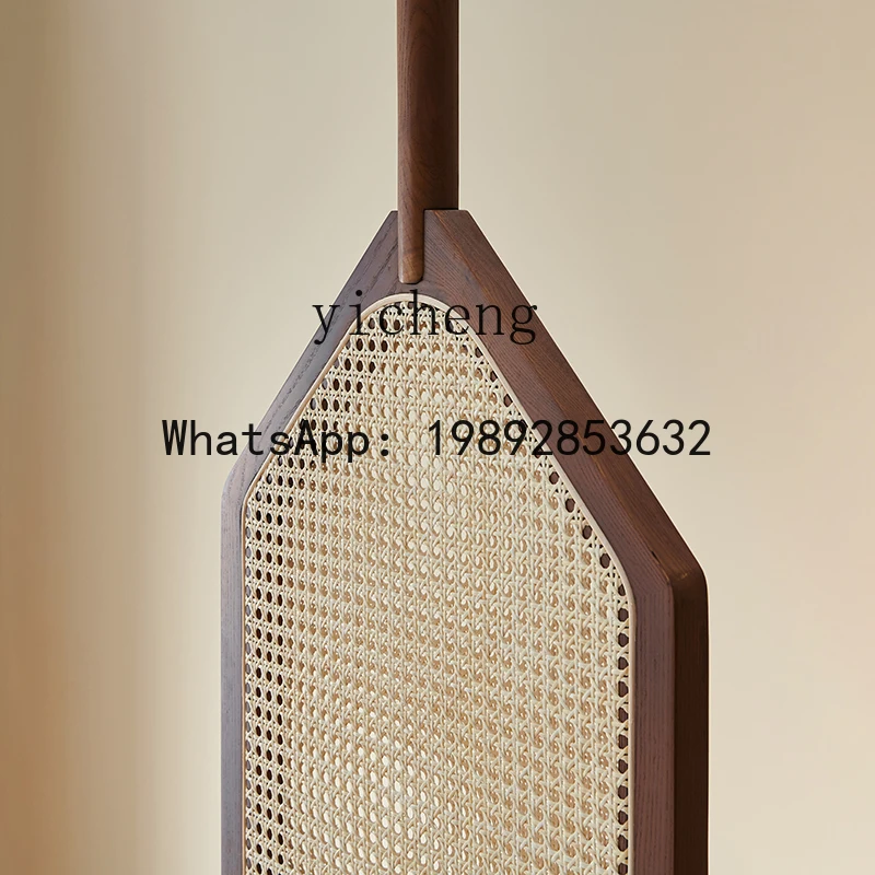 w28  rattan screen entrance living room solid wood fixed rotating wabi-sabi wind