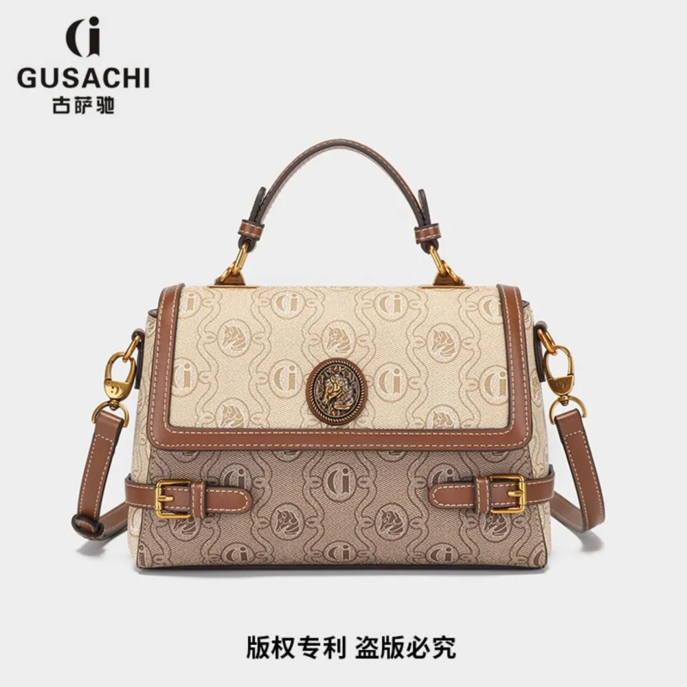 

2025 New Fashionable Light Luxury Women's Bag Retro Printed Large Capacity Commuter Mom Handheld Single Shoulder Crossbody Bag