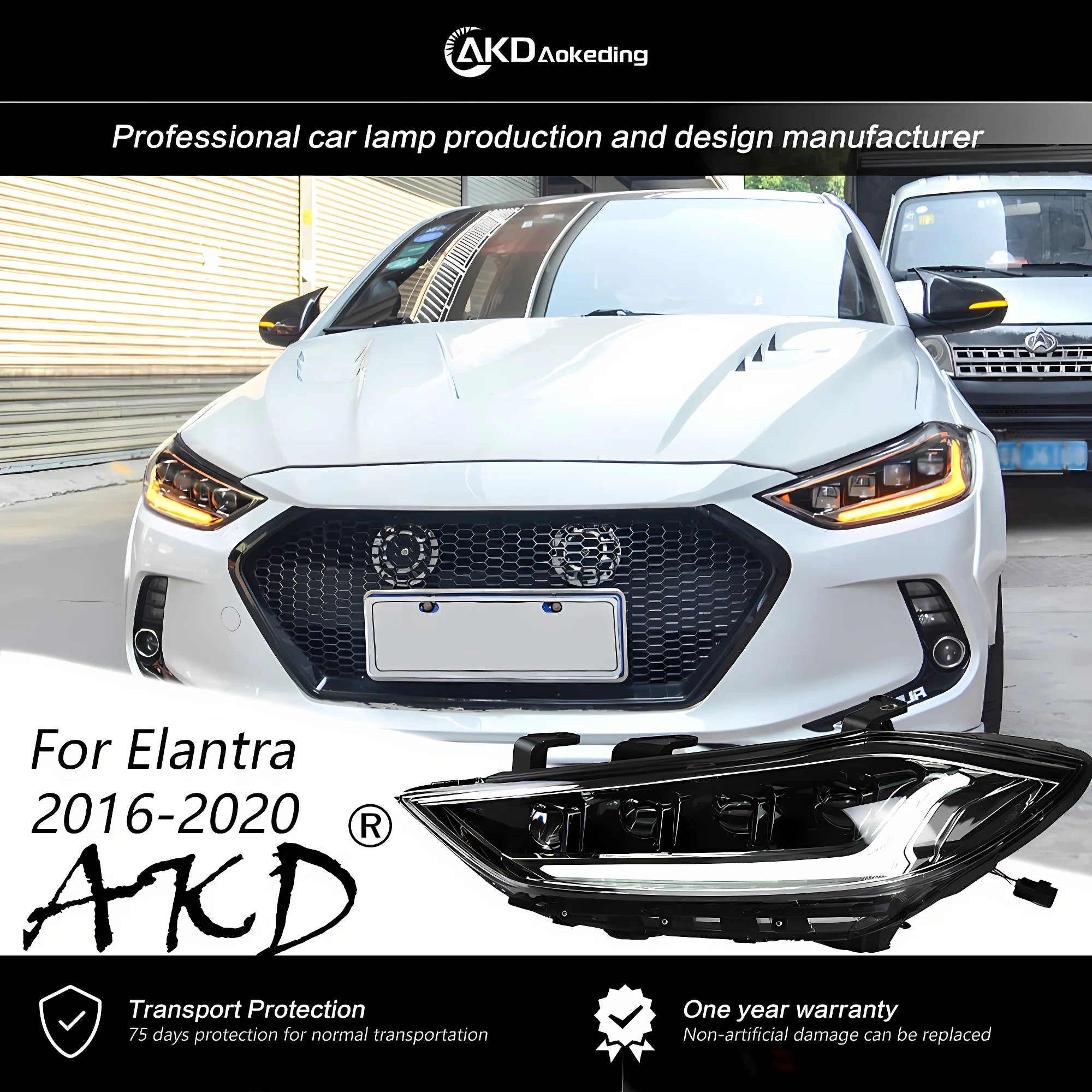 

Фары головного света AKD для Hyundai Elantra светодиодный фары 2016-2020 Elantra передняя лампа Drl светодиодный объектив проектора обновленные автомобильные аксессуары