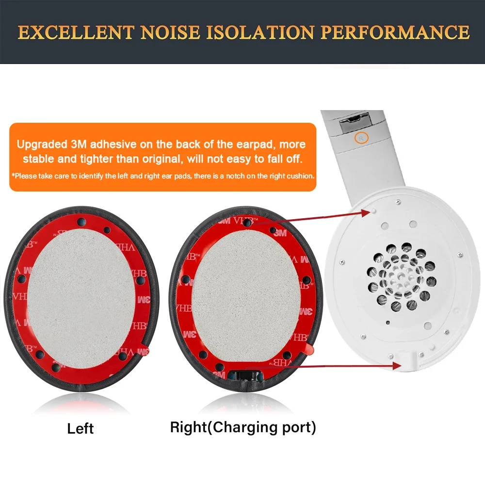Almofadas de substituição para beats studio 2.0 e 3.0 com fio/sem fio b0500/b0501 conforto extremo almofadas de ouvido substituição capa de ouvido