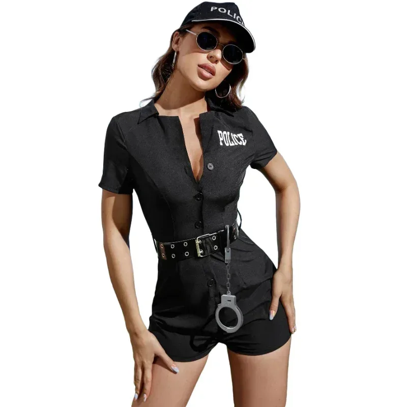 aa Bear House 002 Cosplay Sexy Police Costumes Female Hot Outfit Halloween Party Uniform Lingerie Suit Woman Wife Sex LiWAT99 ★