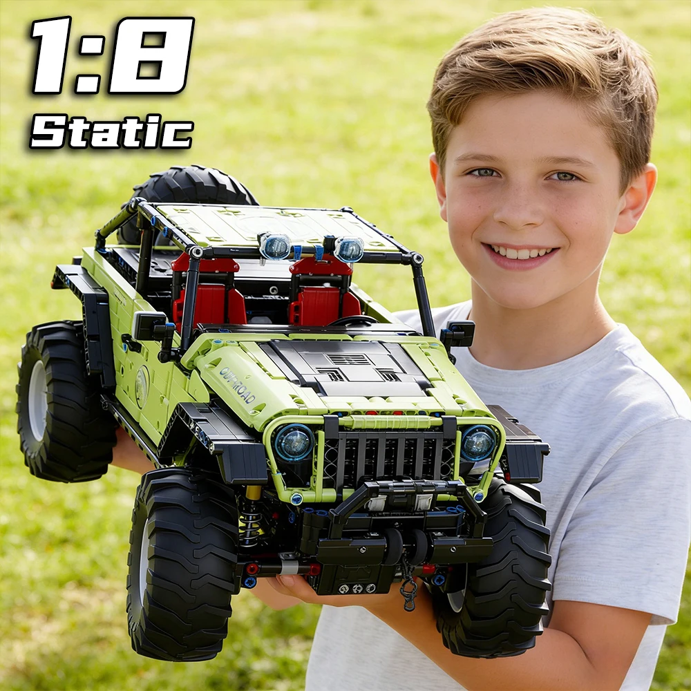 

1:8 Scale Heavy-Duty Off-Road Sports Car Building Blocks Set 2680 PCS DIY Technical Vehicle Model Bricks Kit for Kids Adults New