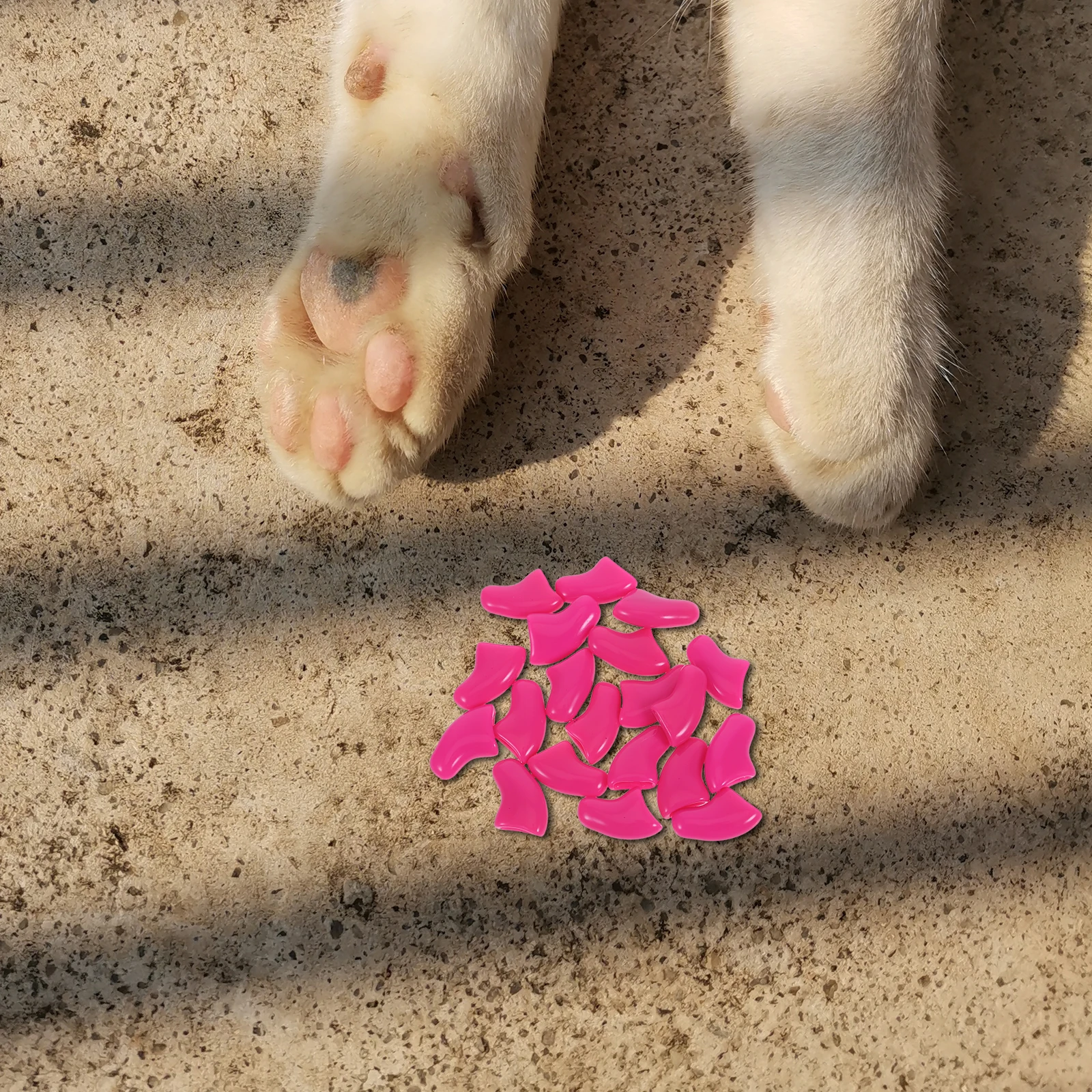 

20pcs Nail Covers Comfortable Cat Claw Caps Furniture Protection Kitten Grooming Tools Pet Nail Wraps Bathing Supplies