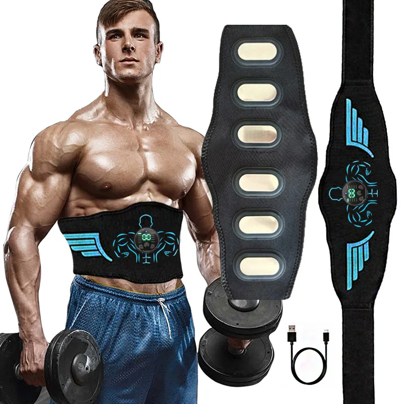 

ABS Trainer Electric Muscle Stimulator EMS Abdominal Muscle Toner Belt Body Massger Fitness Training Exerciser Home Gym Workout