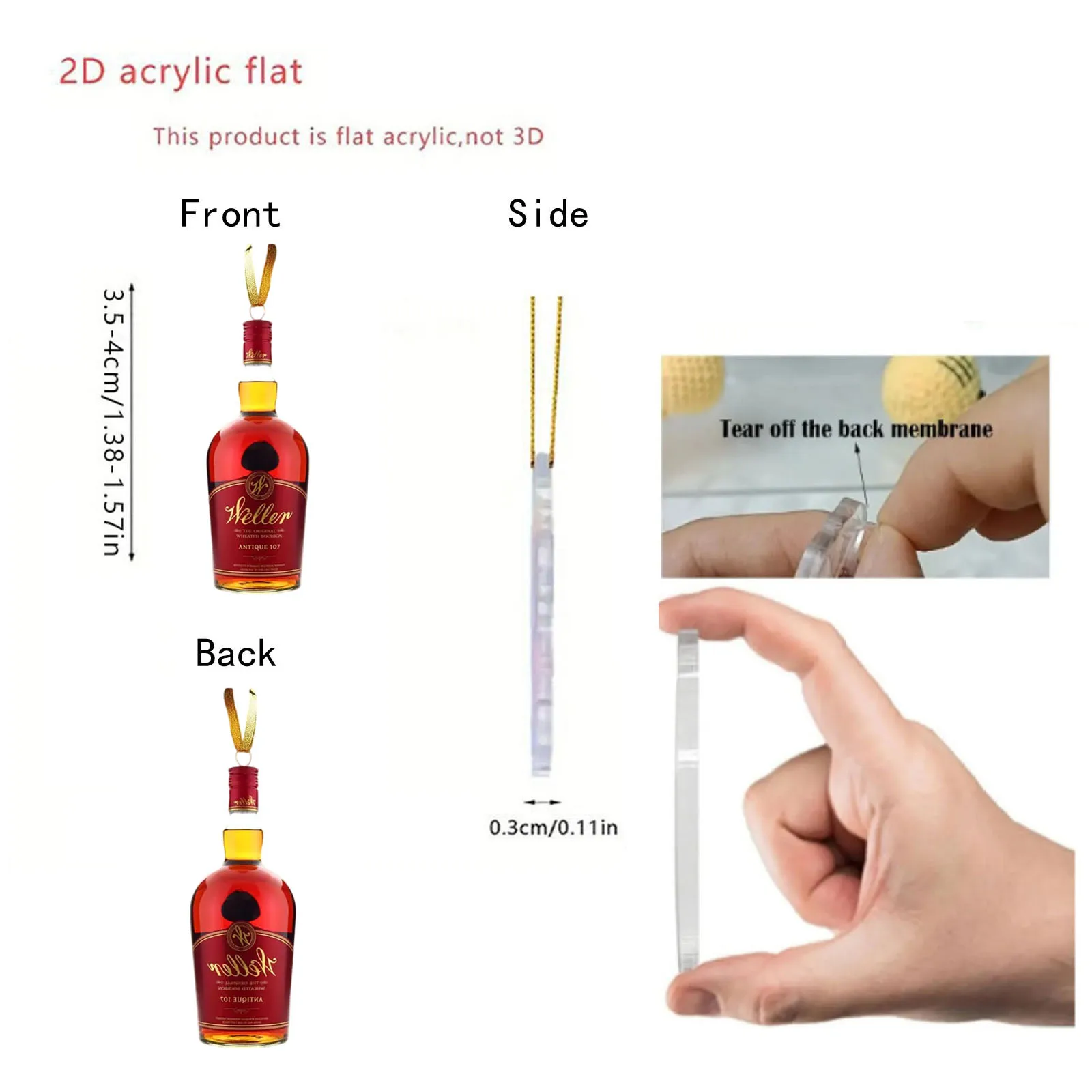 2025 ويسكي تقويم القدوم مع 24 قلادة تقويمات عيد الميلاد عيد الميلاد العد التنازلي التقويم للمنزل/المكتب/شجرة عيد الميلاد ديكور #3