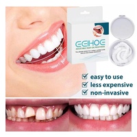 Perfect Fit Teeth Whitening Fake Tooth Cover Snap On Silicone Smile Veneers Teeth Upper Tool False Tooth Cover Oral Hygiene Care