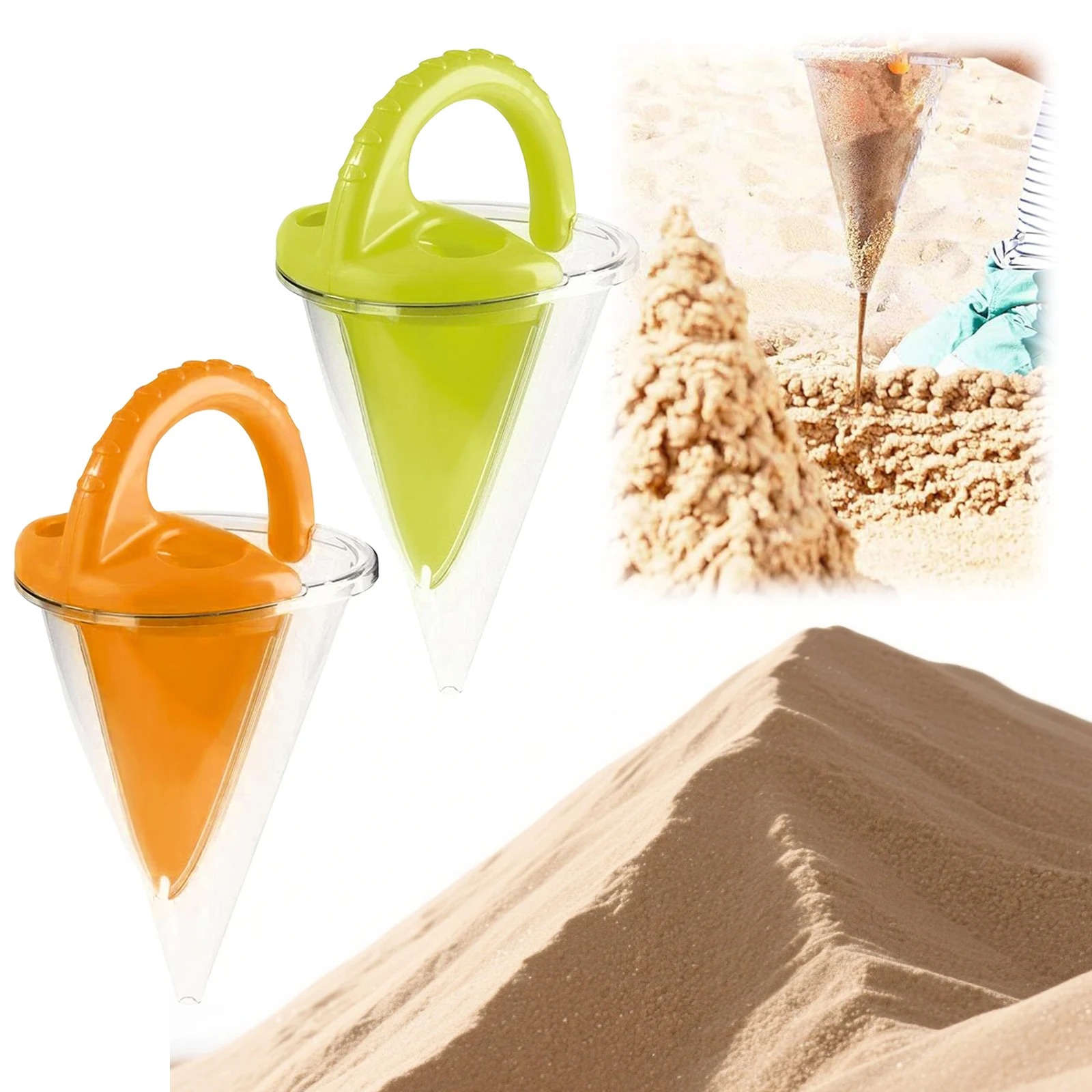 Sands Beach Sifting Funnels Toy Lightweight Sands and Water Mixing Toys Grit Drippy Castle Maker for Summer Beach Travel