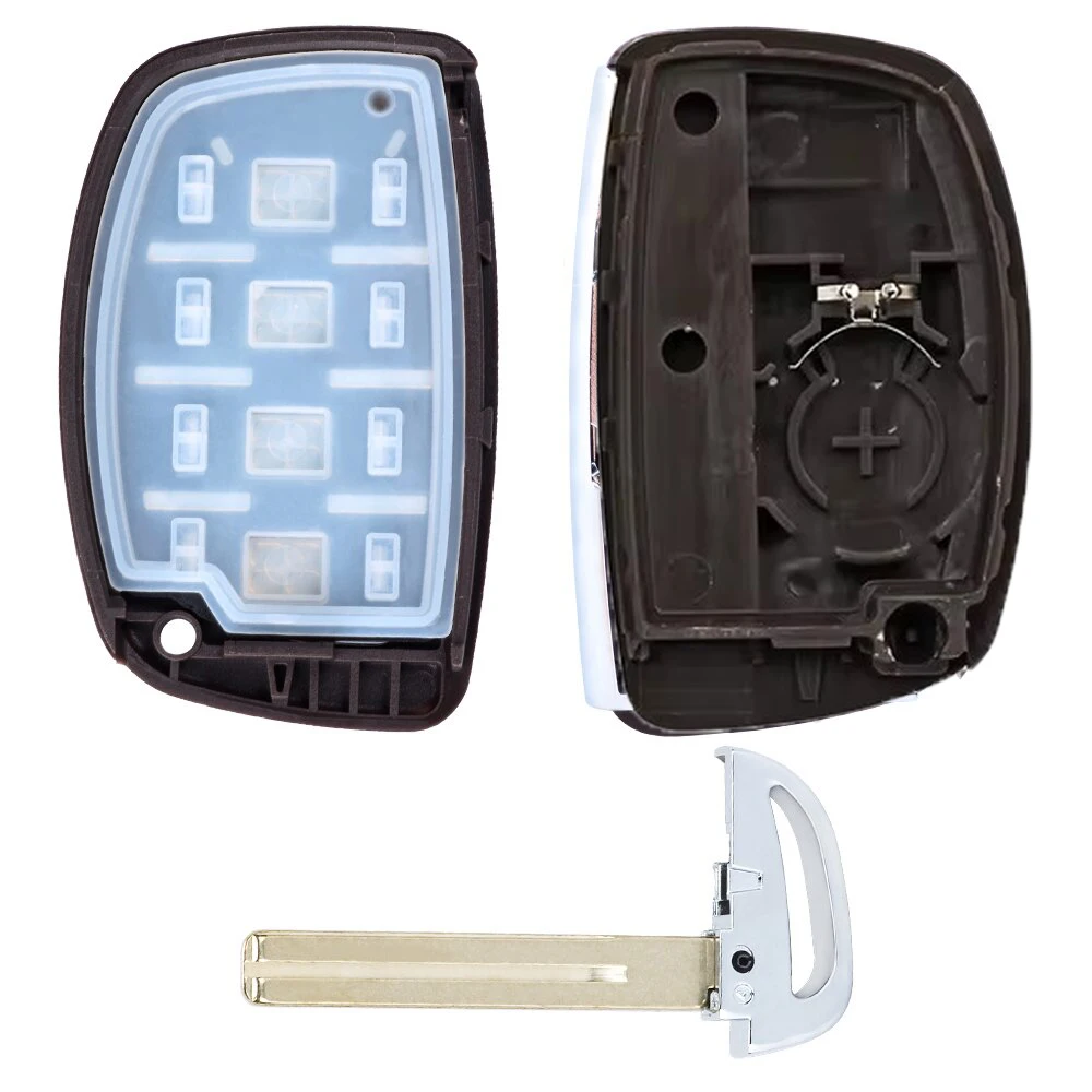 KEYECU Ersatz-Smart-Remote-Key-Shell-Gehäuse mit 4 Tasten für Hyundai IX25 IX35 SONATA Tucson – mit Batteriehalter oder ohne