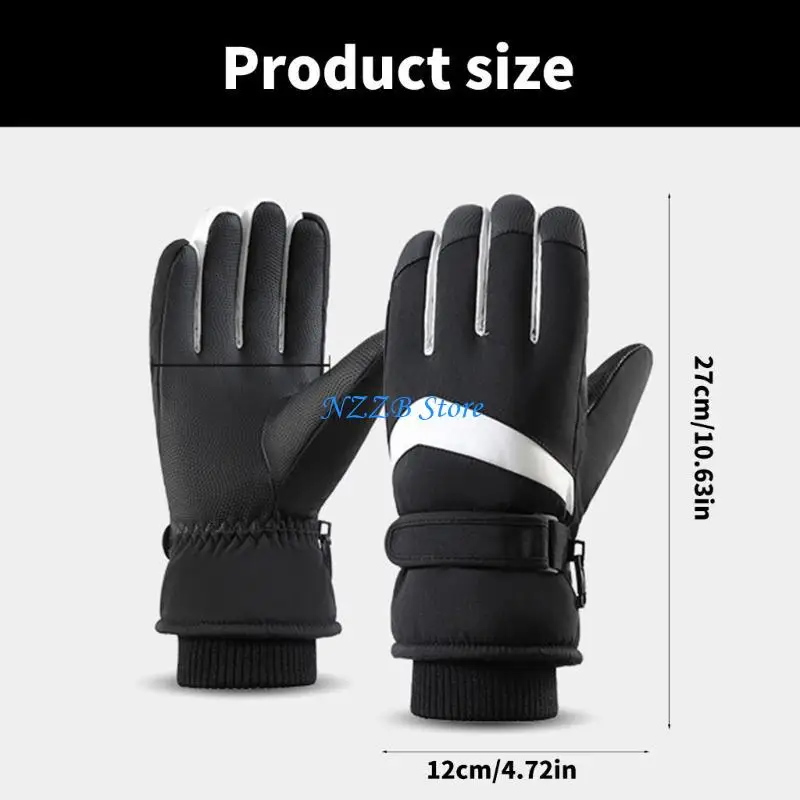 قفازات T21F Screentouch للسيدات للتزلج مع قفازات من الصوف الحراري مقاومة للماء للتزلج على الجليد وتسلق الجبال والطقس البارد #6