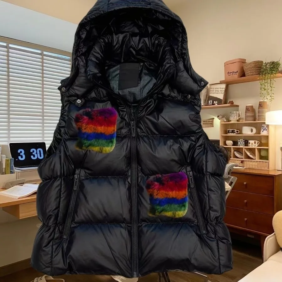 

Новая женская утепленная хлопковая жилетка 2025 года: модная свободная верхняя одежда для весны, осени и зимы, популярная среди интернет-знаменитостей, в корейском стиле.