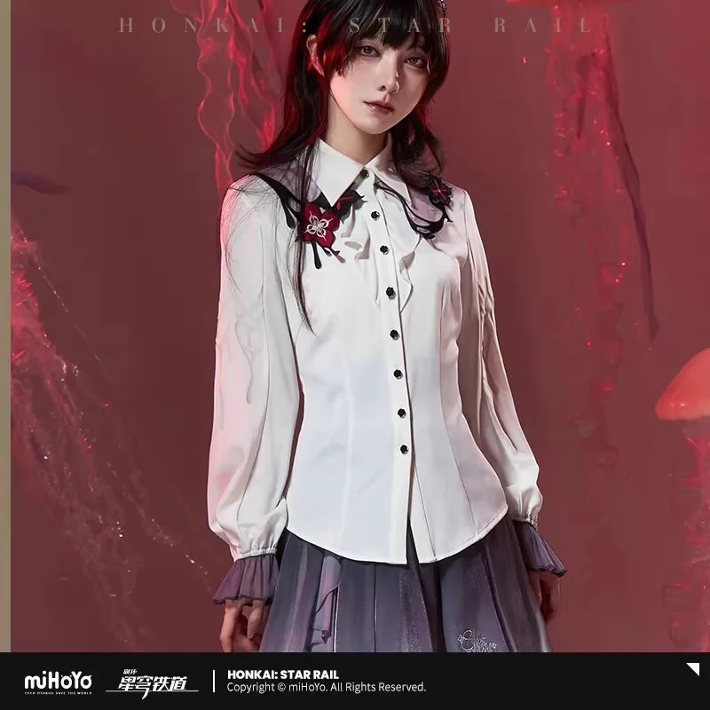 

[Genuine] miHoYo Game Evernight Shirt Honkai Star Rail Evernight Theme Long-Sleeved Shirt Clothing Top Coat Cosplay Xmas Gifts
