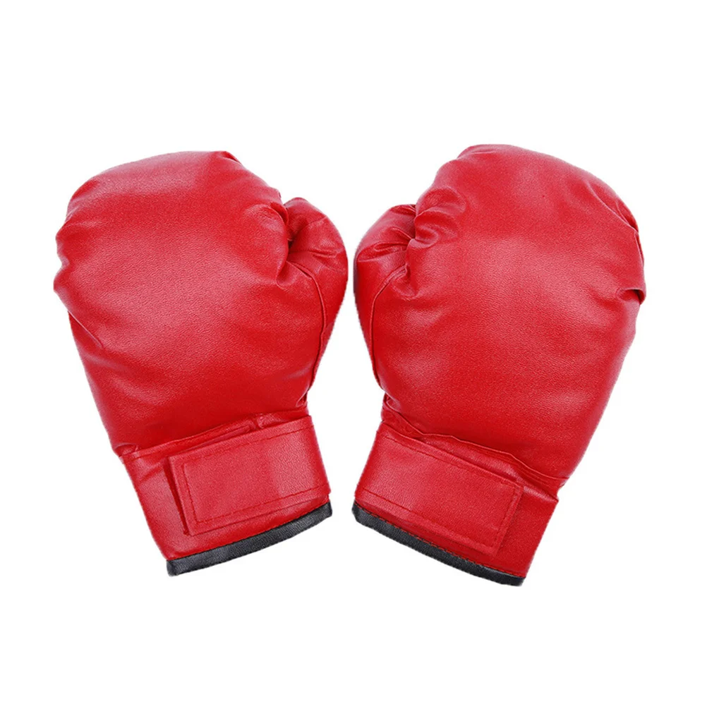 1Pair Professional Boxing Gloves Premium PU Material Wide Wrist Wrap Breathable Lining for Heavy Bag Training Sparring