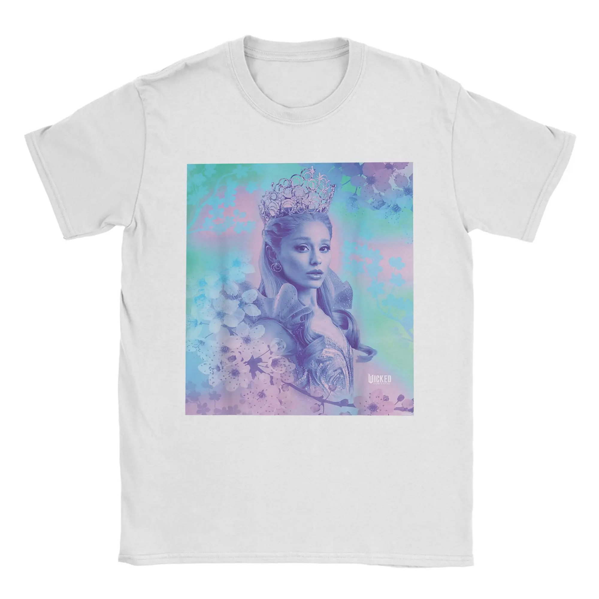 

Men's Wicked For Good Glinda Close Up Florals T Shirts Cotton Clothing Humorous Short Sleeve Crewneck Tee Shirt Summer T-Shirt