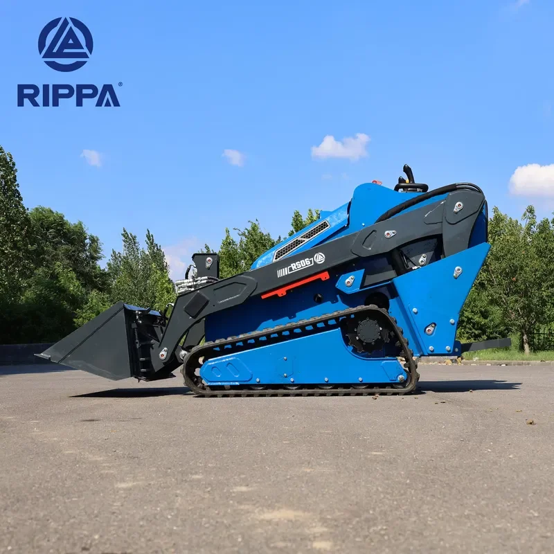 High Quality China Mini Skidsteer Front Loaders 0.6 Ton EPA Engine Crawler Loader with Attachments