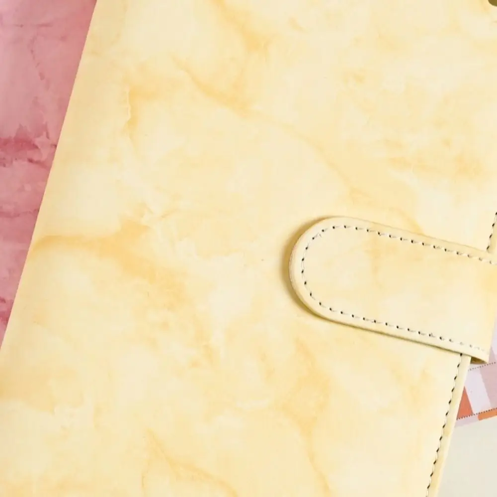 

Marbling Money Saving Binder Waterproof PU Savings Challenges Book A6 with Protective Corner Money Planner for Students