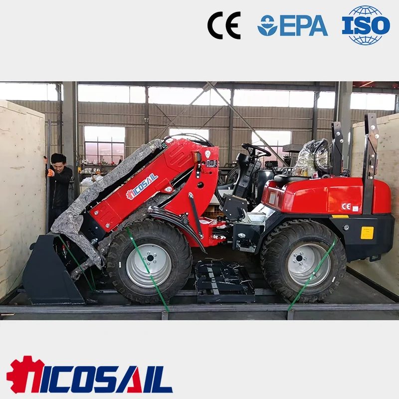 

Компактный телескопический погрузчик Nicosail KZL918 с сертификатом CE, многофункциональный мини-погрузчик для строительных и сельскохозяйственных работ