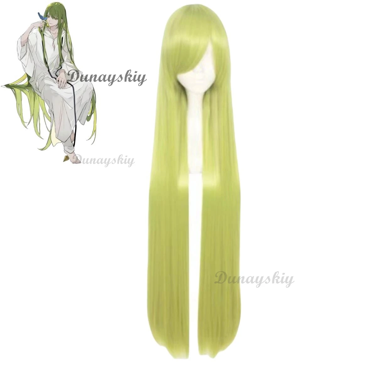 Costume de Cosplay avec Perruque pour Homme et Femme, Jeu d'Anime Fate/Strange Fake -Whispers of Foster-Enkidu, Uniforme Everak Blanc, Mascotte Tim ade Ball Trempé