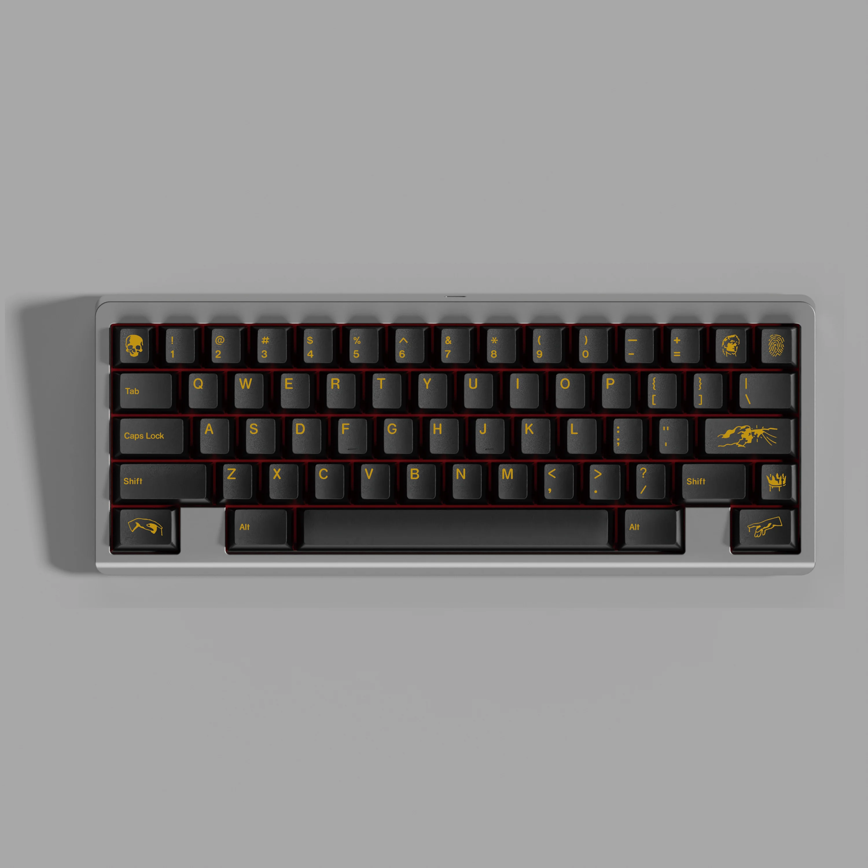 

Five-sided thermal sublimation customized full set of PBT keycaps, including 7U, compatible with ALICE