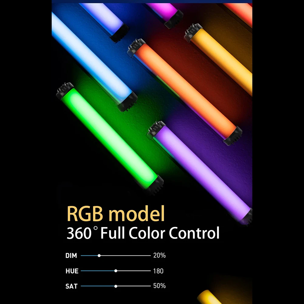 Mini Handheld LED RGB Light Stick Magnet Photographic Lighting 2700-7500K Photography Fill light Lamp For Video Vlog YouTube