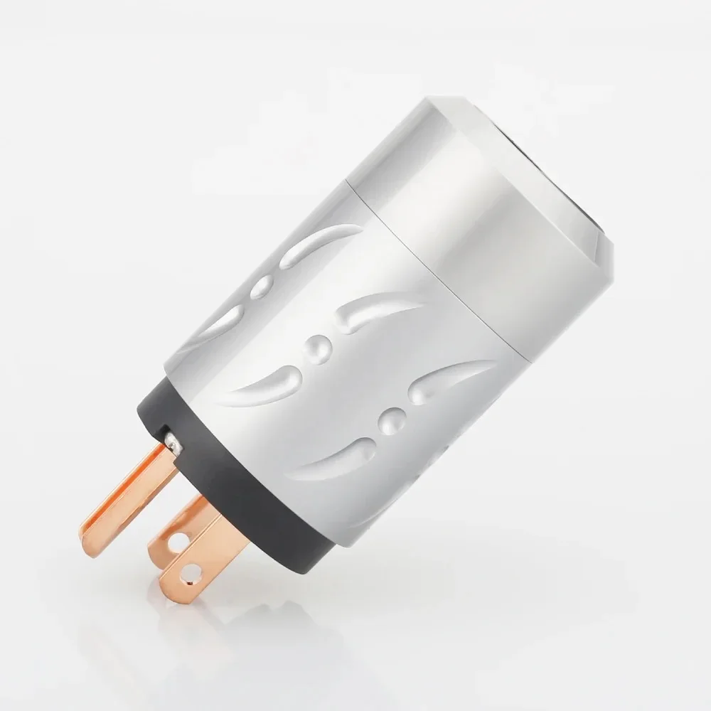 

Viborg X Hif Audio 1pair 20MM Hifi audio pure copper Aluminium Alloy power cable connector US version power plug
