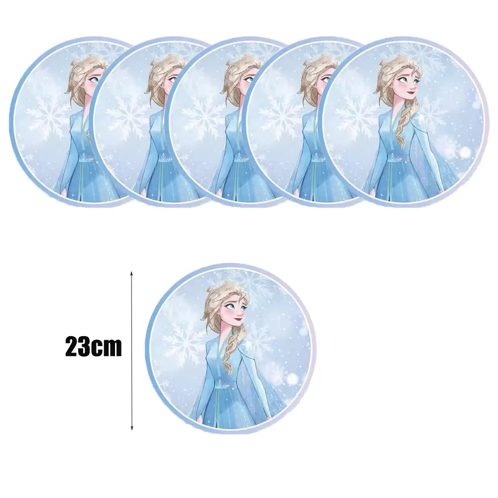 Disney Elsa Anna Frozen 2 Party Supplies Paper Cups Paper Plate Tablecloths Kids Girls Snow Queen Birthday Party Decoration