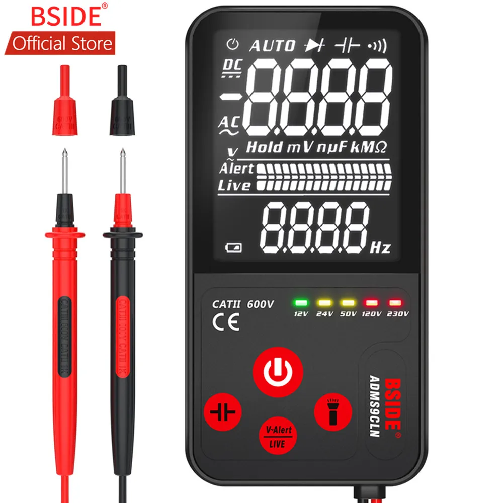 

TK HOT BSIDE EBTN Digital Multimeter Tester 3.5” LCD 3-Line Display 9999 Counts TRMS Auto Range Voltage Capacitance Diode Resist