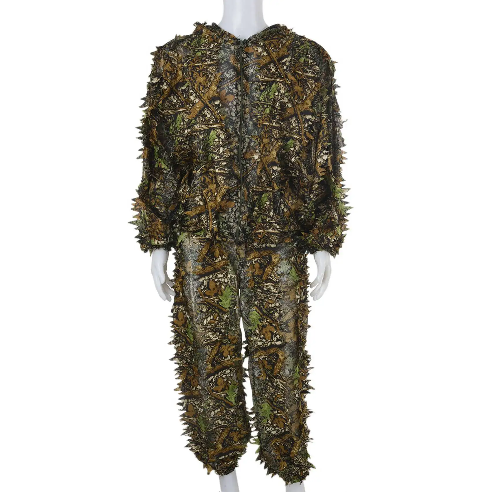 

P5-3X 3D Leaf Adults Ghillie Suit Woodland Camo/Camouflage Hunting Deer Stalking In