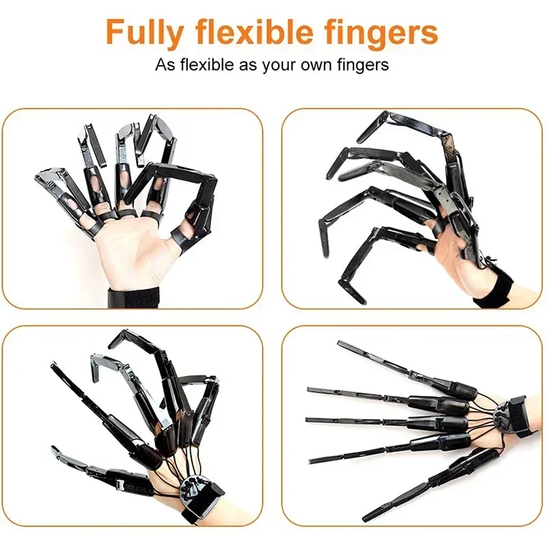 1Pcs / 1Pair Articulated Finger Gloves Flexible Funny Tricky Flexible Toy Costume Party Ghost Claw Props Hand Model Kid Adult