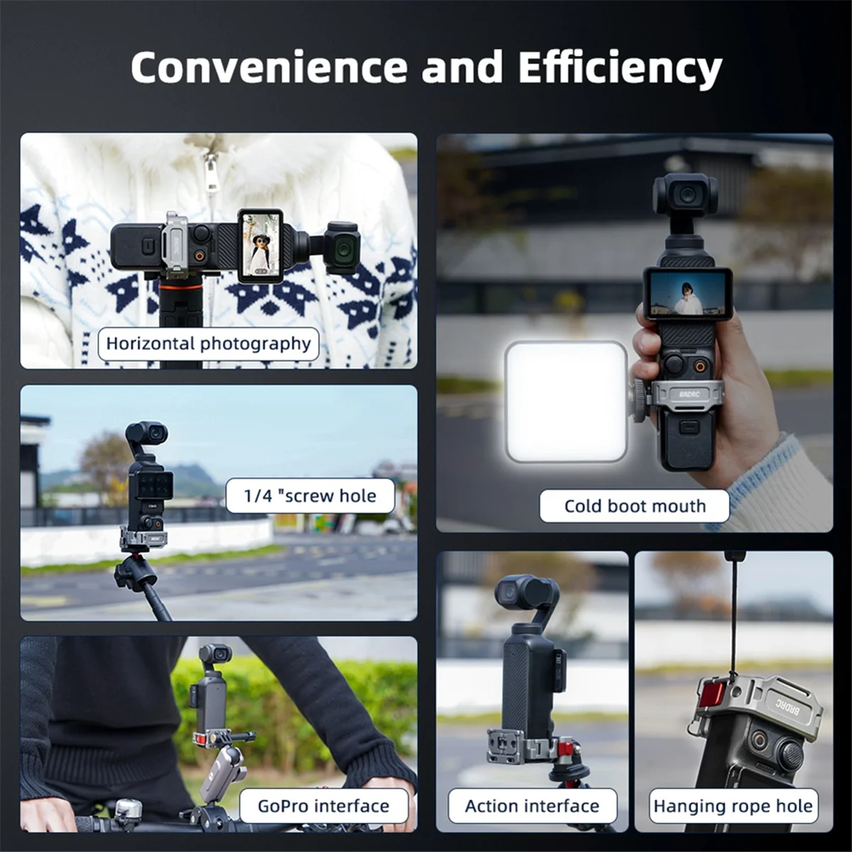 

Magnetic Adapter Frame for 3 Camera Expansion Bracket Desktop Mount Base