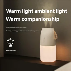 Wireless Rechargeable Air Humidifier Dual Nozzle Cold Fog With Led Night Light Mini Office Car Home Birthday Gifts For Family