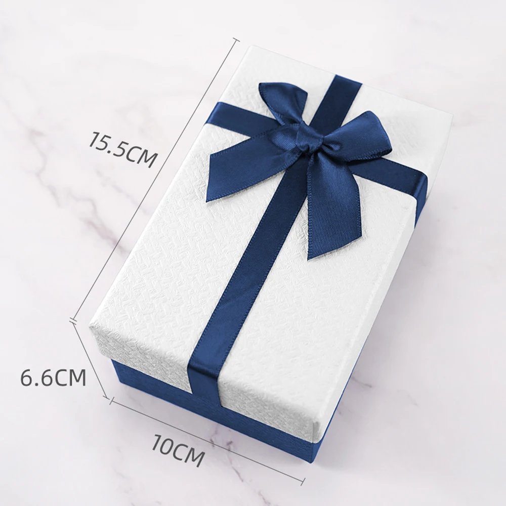 Rectangular Ribbon Bowtie Watch Box Jewellry Accessories Thickened Paper Storage Box Lipsticks Gift Packaging Boxes Wholesale