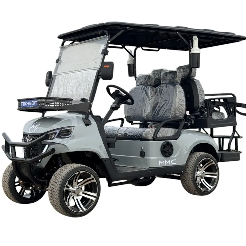 Best Selling Electric Lithium Ion Battery 2+2 4 Seat Off-Road Golf Cart 72V Lithium Battery Off-Road Hunting Electric Golf Cart