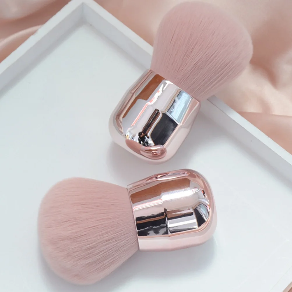 فرشاة مكياج بودرة سائبة ممتازة على شكل فطر، أداة كريم الأساس وأحمر الخدود، شعيرات ناعمة عالية الكثافة، مقبض ناعم