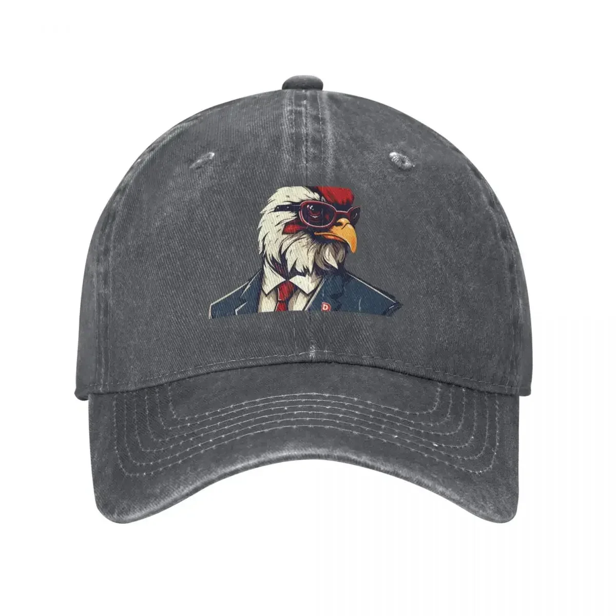 

rooster in suit Baseball Cap Big Size Hat Anime Caps Women Men's