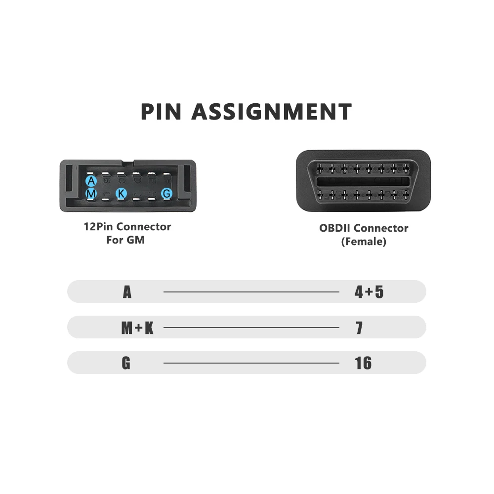 Obd2 تمديد كابل obd إلى obd2 16pin موصل محول لجنرال موتورز 12Pin obd 2 obd2 العالمي سيارة تشخيص السيارات أداة