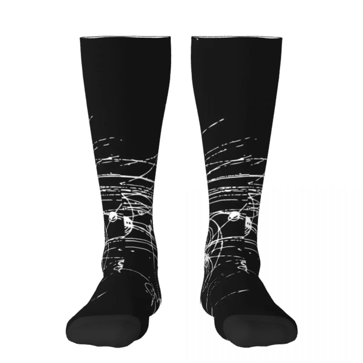 Particle tracks (dark) Socks Stockings compression snow Ladies Socks Men's