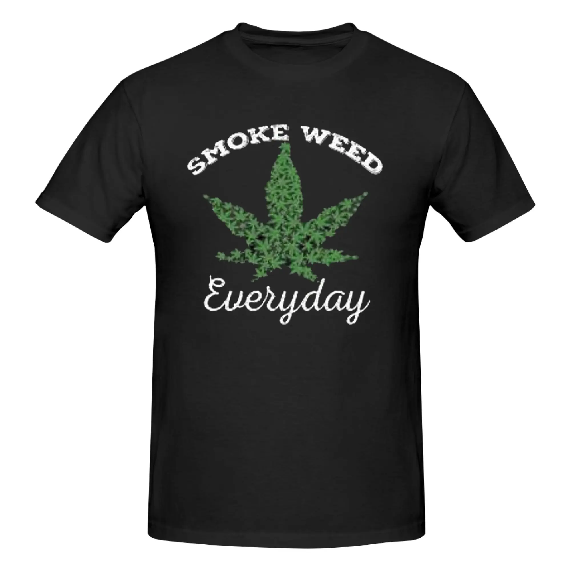 

100% Cotton Smoke Weed Everyday T-Shirt Men's Oversized T Shirt Men Crew Neck Summer Shirts Tops S-6XL