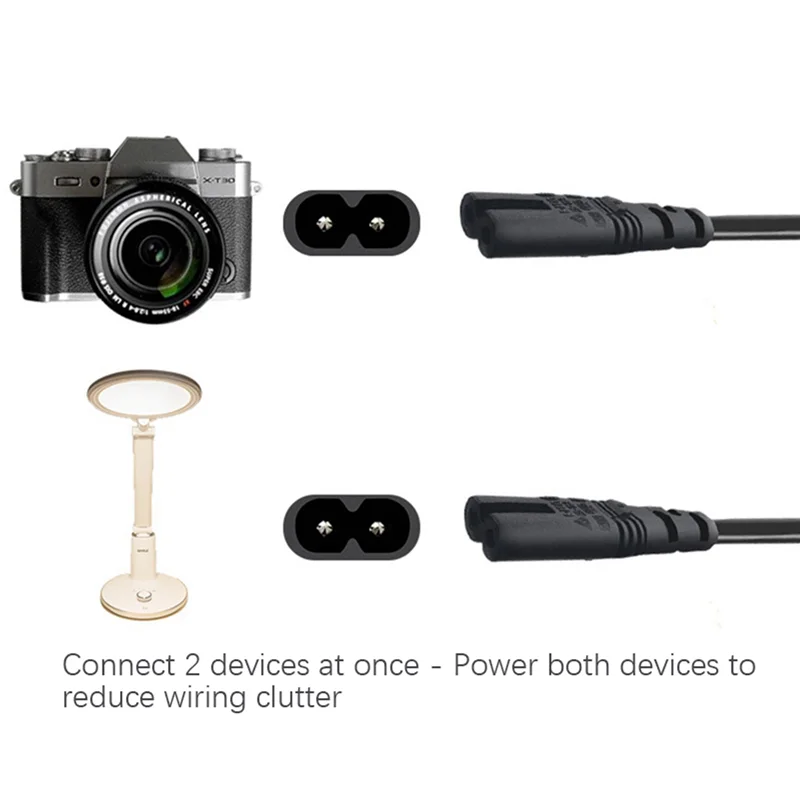 

Разделенный шнур питания переменного тока 4X IEC320 C8–2X C7 Y, кабель питания переменного тока IEC Figure 8 «папа» на 2 «мама» 1–2 выхода