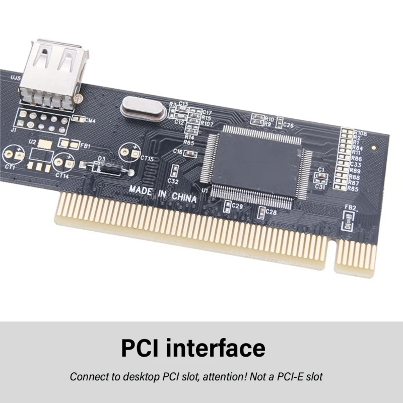 USB 2.0 PCI-kaart 5 poort 4 extern 1 intern PCI-uitbreiding naar USB 2.0-adaptercontroller Hoge snelheid 480 Mbps voor desktop