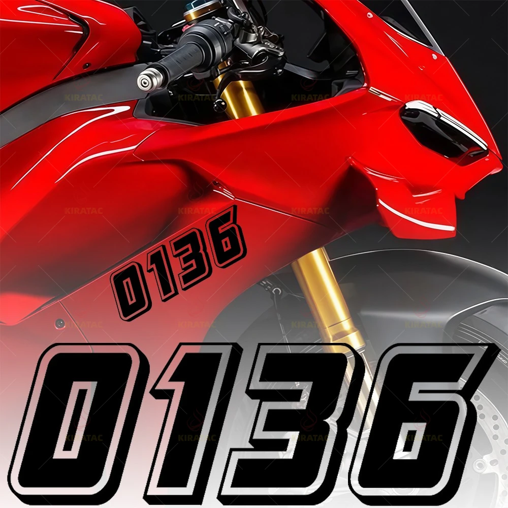 

1pc Black Motocycle Number Sticker Waterproof for Fairing Fuel Tank Helmet Car Window Scooter Universal Vinyl Decals