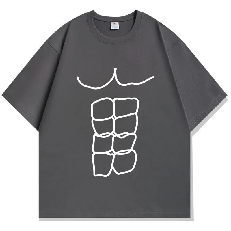 Camisetas divertidas con estampado de Abs para Fitness camisetas gráficas de alta calidadcamisetas de manga corta para hombr