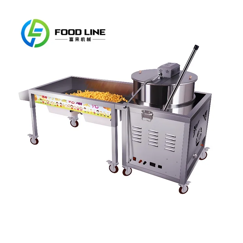 Caramel Popcorn Making Machine Spill Proof Pot Edge Avoids Sticky Caramel Liquid Mess During Daily High Volume Snack Making